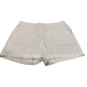 J. Crew Broken-In Chino Shorts Women's Size 8 White Cotton Casual Summer